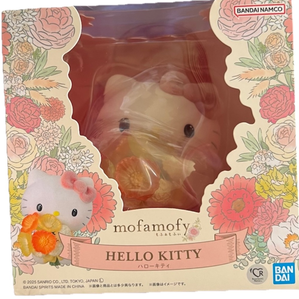 Sanrio Hello Kitty 3.5” Flocked Mofamofy Figure from Bandai Namco